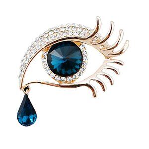 Eye Crystal Gemstones Brooch Pin